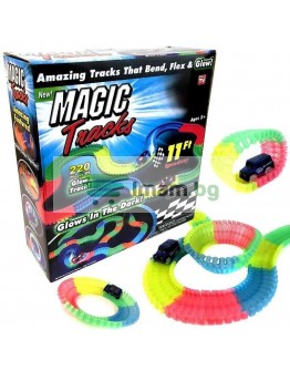 Детска светеща писта за коли Magic Tracks - 220 части